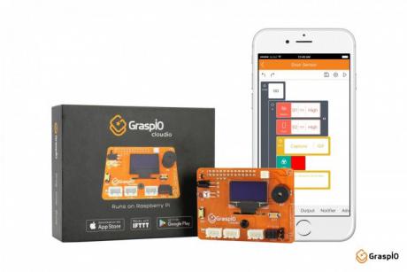 Raspberry Pi add-on board med 'drag-and-drop' programmering