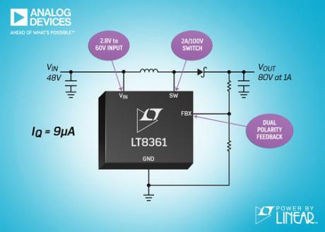 2MHz DC/DC-konverter understøtter multiple topologier