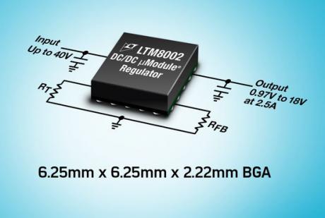 Step-down DC/DC µModule regulator med 40V inputspændings-rating