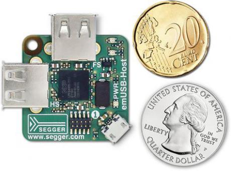 Microcontroller-baseret platform med to USB-porte