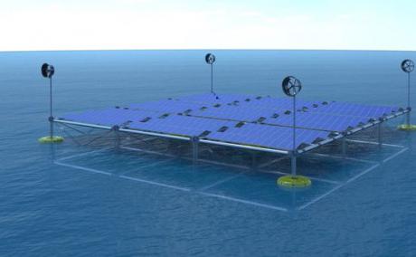'Flydende' energiplatform opsamler energi fra bølger, vind og solen