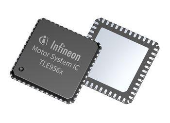 Motor system IC med integreret strømforsyning og kommunikations-interfaces