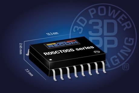 DC/DC konverter i SOIC-pakning med medico-grade isolering