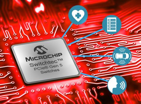 Microchip præsenterer industriens første PCI Express 5.0 switche