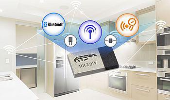 Bluetooth-modul med RX23W MCU og antenne til IoT-endepunkter