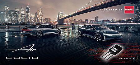 SiC MOSFET fra ROHM indgår i Lucid Air luksus elbilen