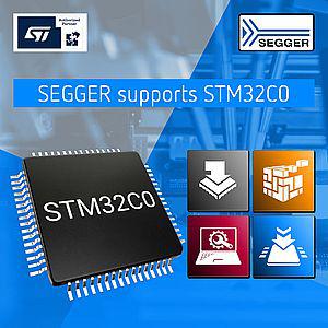 SEGGER med support af ST’s  nye STM32C0 serie af microcontrollere