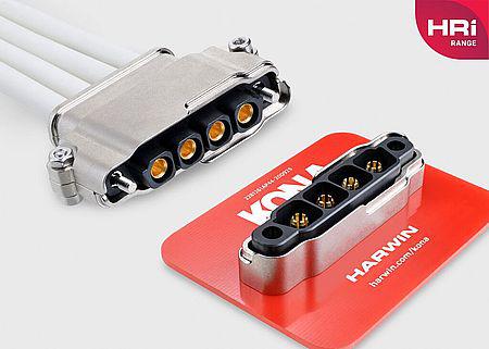 Kompakt high-power Harwin konnektor-serie med 360 grader EMC backshells