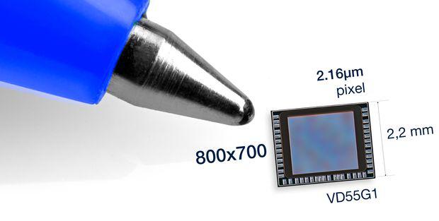 Kompakt global-shutter image-sensor med lavt effektforbrug