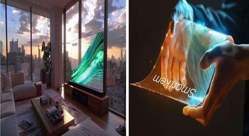Første rullebare og transparente microLED display er på vej