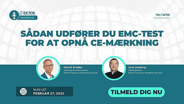 Webinar om EMC-test med sigte på CE-mærkning