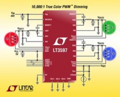 Ny 60 V step-down konverter kan drive tre LED strings