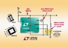 Ultrakompakt lader til Ion/Polymer batterier