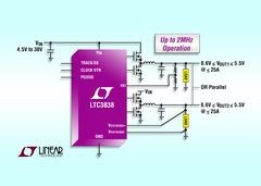 Synkron step-down controller med differentiel outputsensing