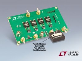 Komplet step-down regulator med integreret køleplade leverer op til 26A