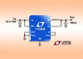 Step-down regulator kan operere med indgangspændinger fra 4V til 150V