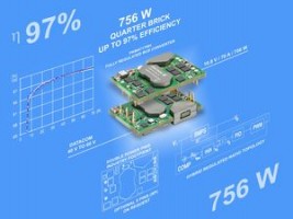 High-power quarter-brick modul med ny hybrid reguleret topologi