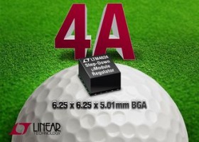 4A step-down µModule fylder mindre end 1cm² på printet