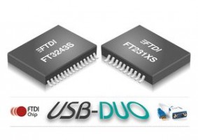 Multi-chip løsning til USB-til-RS232 systemer
