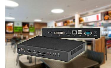 Kompakt 'digital signage' afspiller med Intel Core i3, i5, i7 