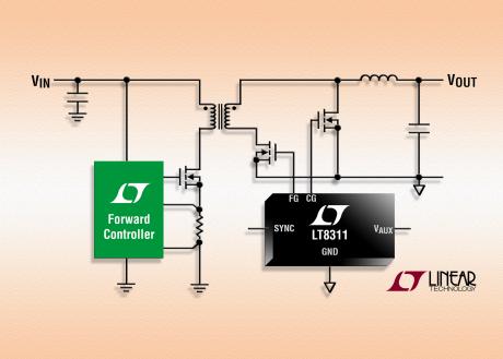 Synkron MOSFET driver eliminerer signaltransformer