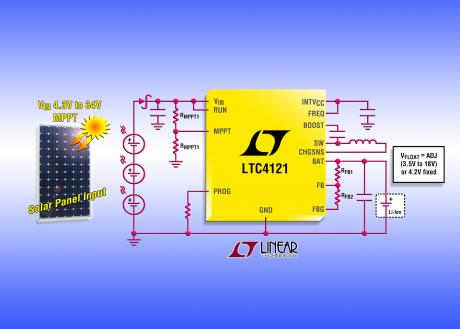 Buck batterilader kan tilpasses til mange inputkilder