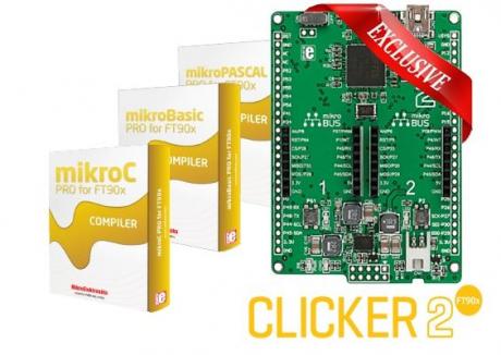 FTDI 'bundler' FT90x MikroE kompilere med gratis hardware