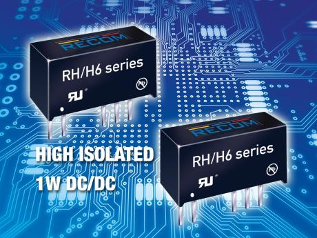 1W DC/DC konvertere med 6,4kVDC isolation
