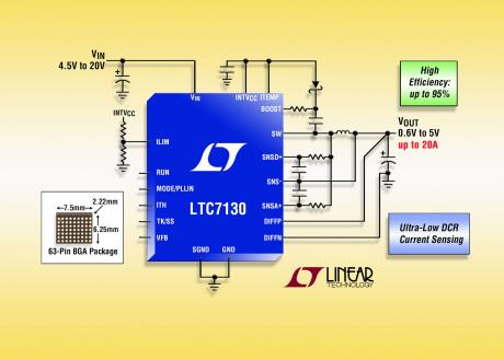 Step-down DC/DC konverter med ultralav DCR strømsensing