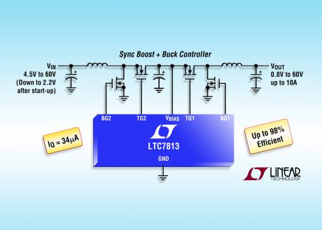Fleksibel dual output boost og buck DC/DC controller