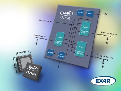 PMIC med tre kanaler supporterer low power FPGA og SoCs