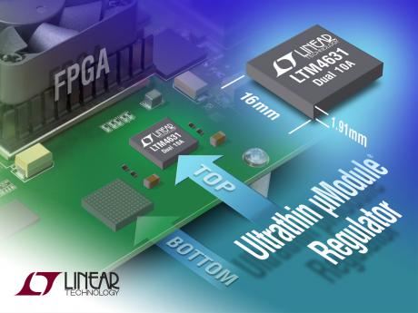µModule regulator deler køleplade med processorer og ASICs
