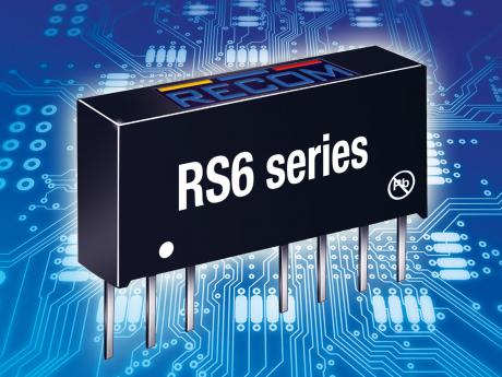 Regulerede 6W DC/DC konvertere til pladskritiske systemer
