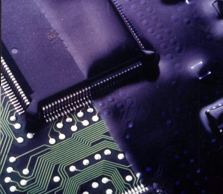 Sort conformal coating beskytter printkortet