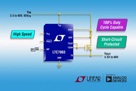 60V N-kanals MOSFET driver med mulighed for 100 procent duty cycle
