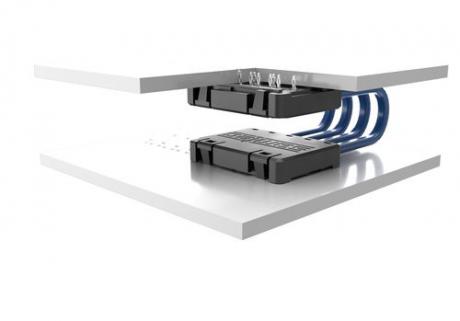 Unik press-fit terminering mellem PCB boards