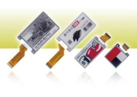 Farve E-paper displays med integreret controller-elektronik
