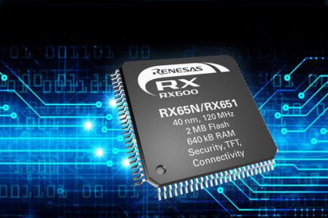 Rutronik kan nu levere Renesas' RX65N/RX651serie af MCU'er